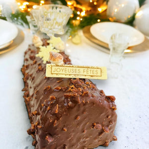 Chocolate and Hazelnut rocher Christmas Log